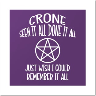 Forgetful Crone Funny Pagan Wiccan Cheeky Witch® Posters and Art